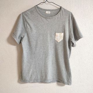 b.n.v.t Tシャツ カットソー グレー 花柄(Tシャツ(半袖/袖なし))