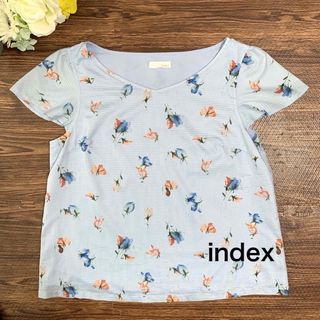 インデックス(INDEX)のインデックス　半袖　トップス　花柄　M(カットソー(半袖/袖なし))