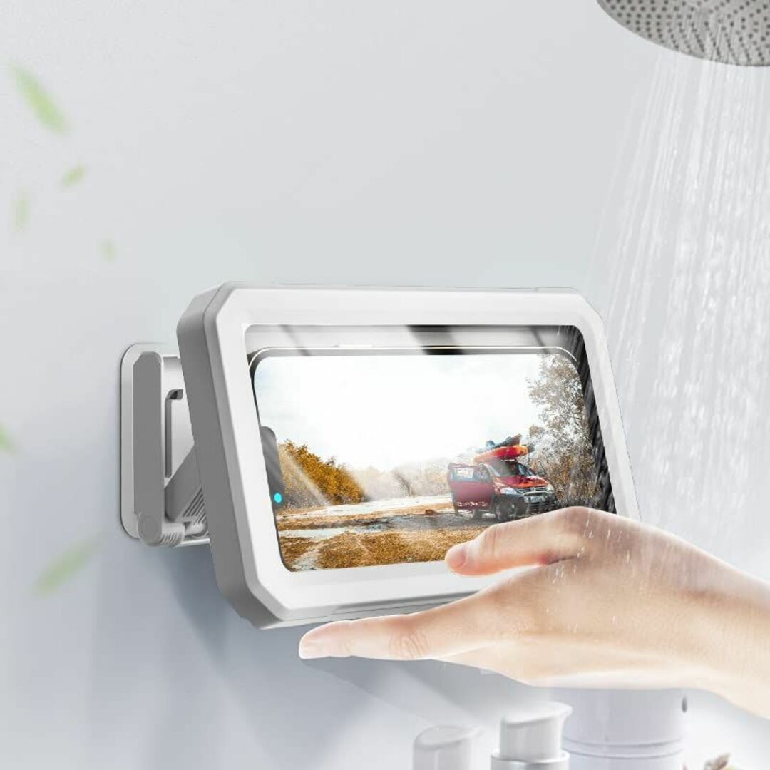 PZOZ スマホ 防水ケース お風呂,iPhone 壁掛け 携帯スタンド 伸縮式