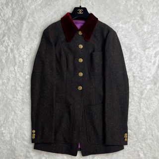 ETRO - エトロ ETRO ジャケット 襟切り替え ベルベット ベロア 金