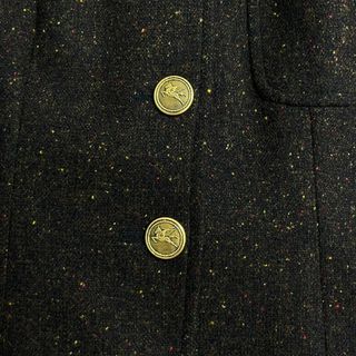 エトロ ETRO ジャケット 襟切り替え ベルベット ベロア 金ボタン