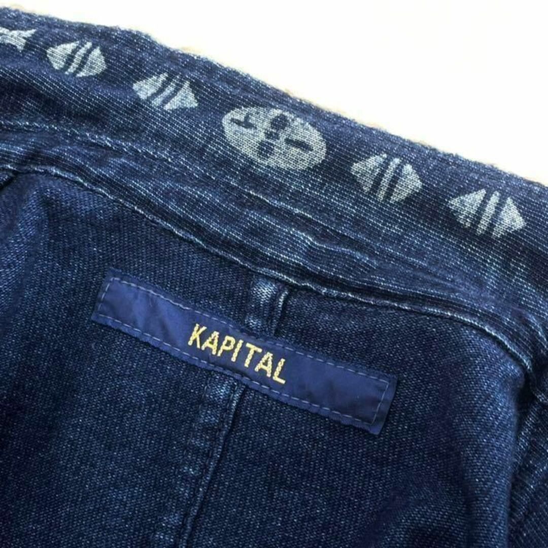 希少『KAPITAL』インディゴ染め ジャケット 角ボタン サイズ: XL-