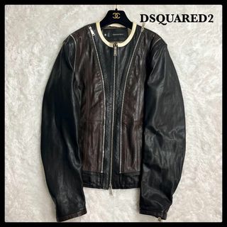 【即日発送可】DSQUARED2 ノーカラー ライダース  ディースクエアード