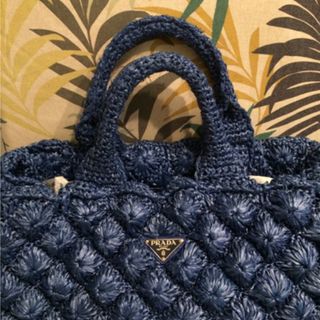 PRADA - お値引き不可!国内正規品 PRADA プラダ ラフィアトートバッグ