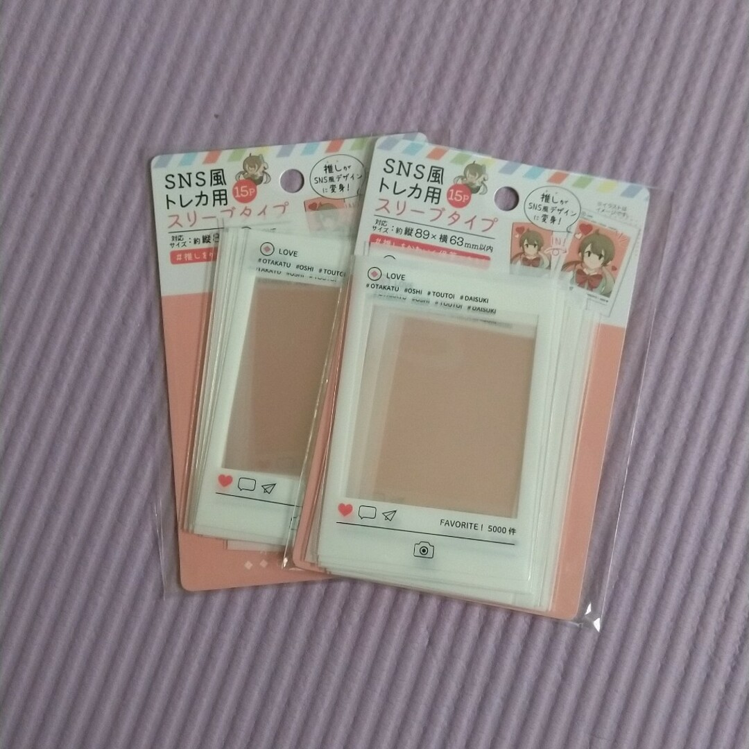 SNS風トレカ用スリーブタイプ ぱしゃこれ トレカスリーブ キャンドゥ セリア エンタメ/ホビーのタレントグッズ(アイドルグッズ)の商品写真