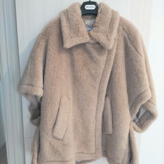 未使用 MAX MARA マックスマーラ TEBE4 ケープ ポンチョ ハニー