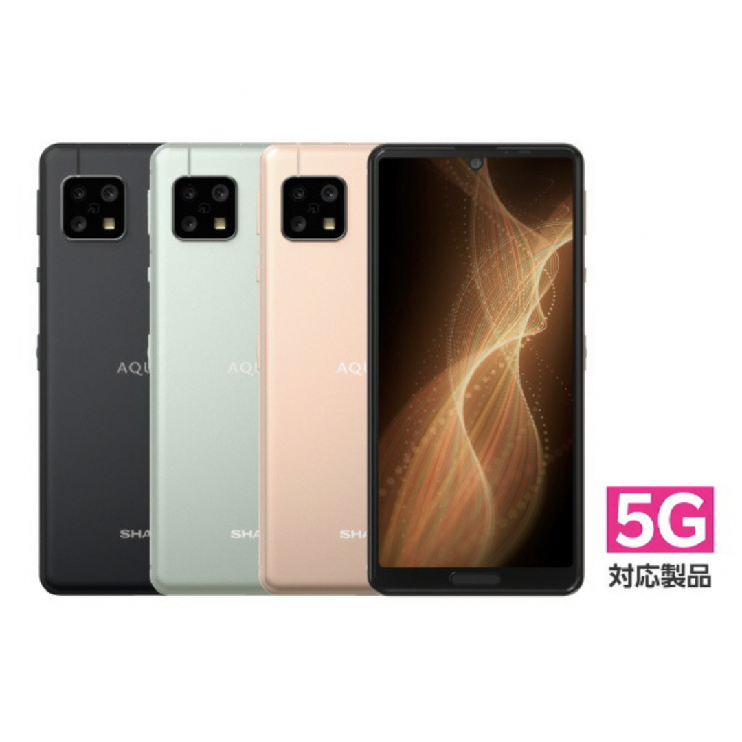 AQUOS(アクオス)のAQUOS sense5G ブラック 64 GB SIMフリー スマホ/家電/カメラのスマートフォン/携帯電話(スマートフォン本体)の商品写真