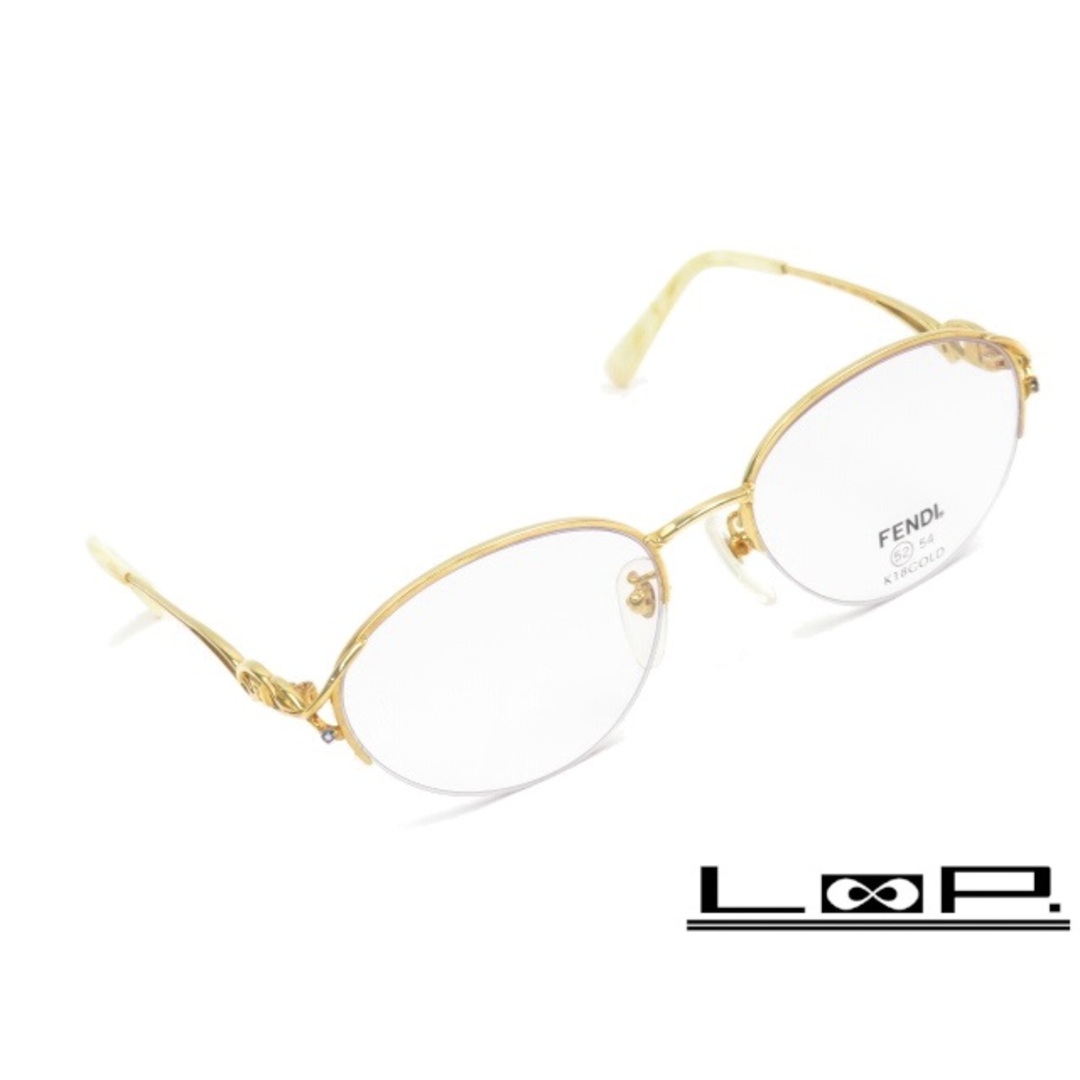 FENDI - □新同□ フェンディ 眼鏡 めがね ゴールド サファイヤ 宝石