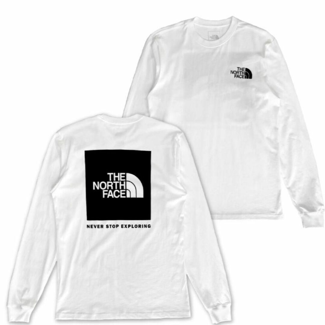 ノースフェイス NTW37960 ロゴプリント 長袖 Tシャツ L ホワイト系 THE NORTH FACE ロンT レディース  【220824】