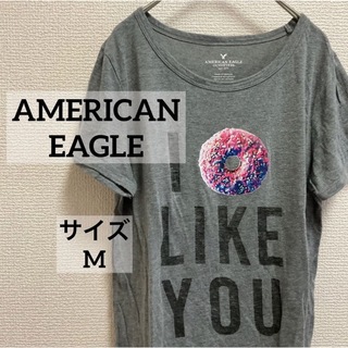 アメリカンイーグル(American Eagle)のアメリカンイーグル　Tシャツ　プリント　グレー　レディース(Tシャツ(半袖/袖なし))
