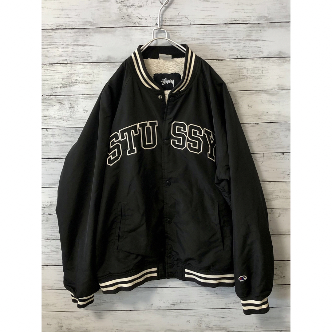 希少】stussy champion ステューシー チャンピオン スタジャン