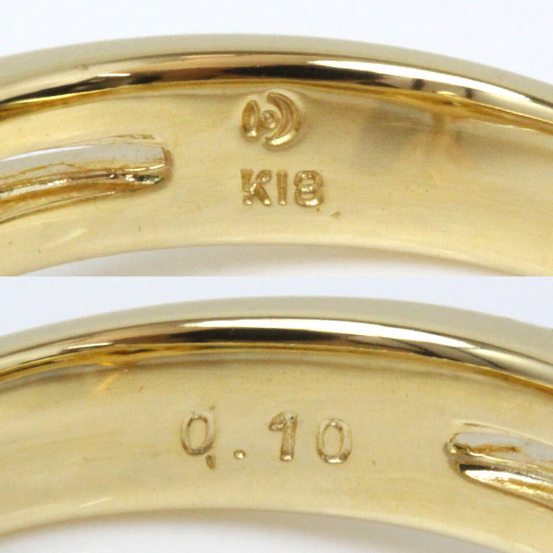 TASAKI タサキ K18YG イエローゴールド リング・指輪 ダイヤモンド0.10ct シトリン 11.5号 8.8g レディース【中古】【美品】