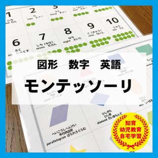 図形　モンテッソーリ  数字　英語　知育教材　幼児教育(知育玩具)