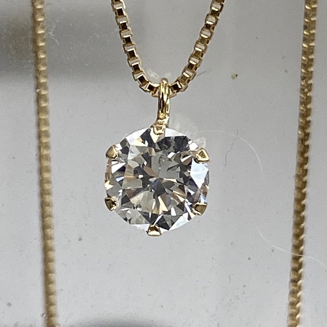 k18YG AU750 18金 天然ダイヤモンド 0.405ct ネックレス