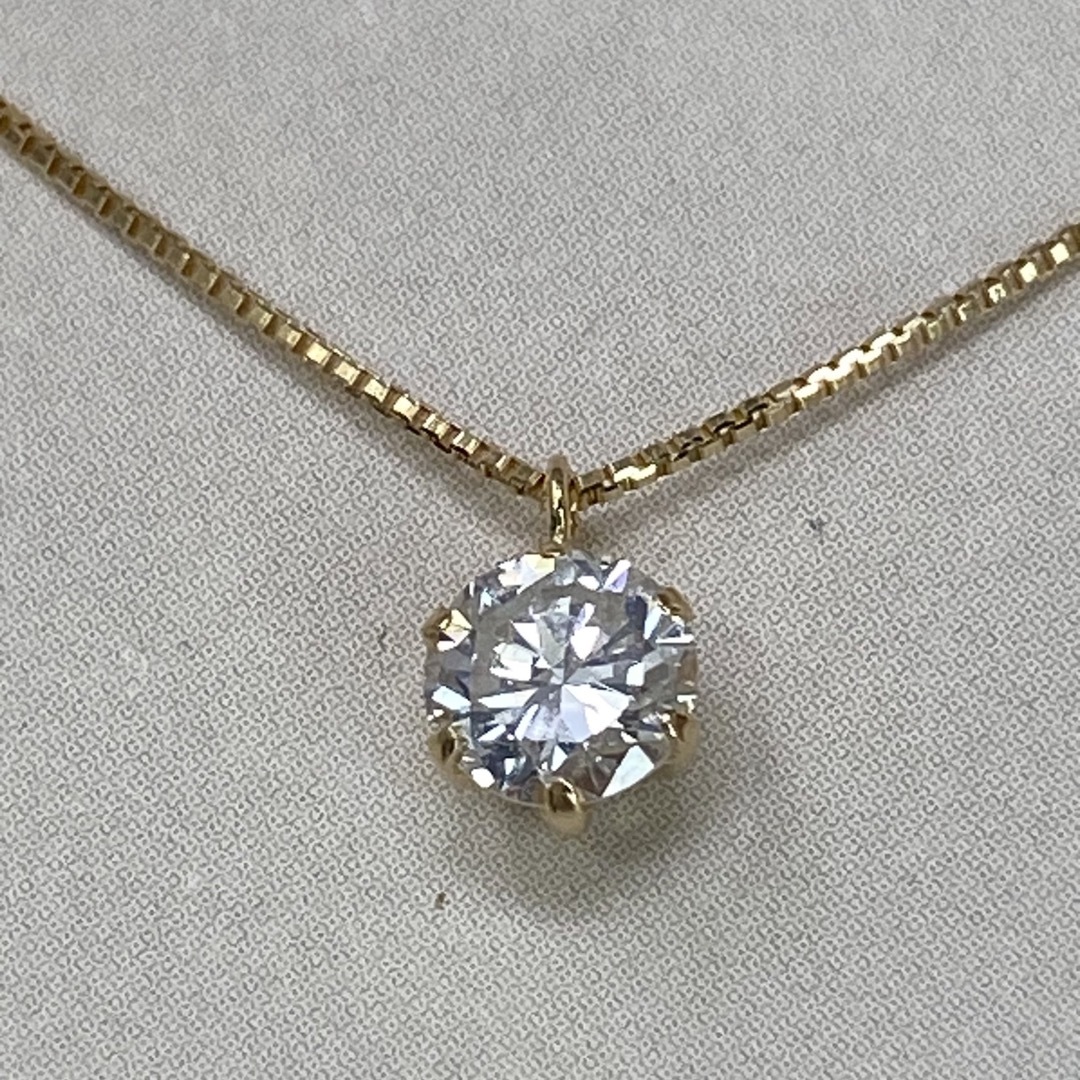 k18YG AU750 18金 天然ダイヤモンド 0.405ct ネックレス