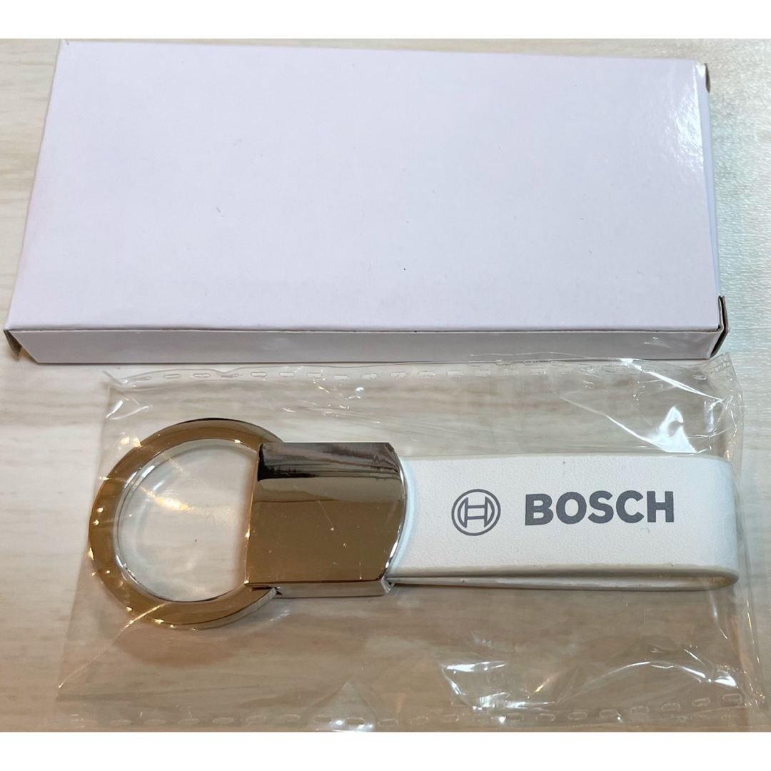 BOSCH(ボッシュ)のBOSCH ボッシュ レザー キーホルダー キーリング ストラップ ホワイト 白 メンズのファッション小物(キーホルダー)の商品写真