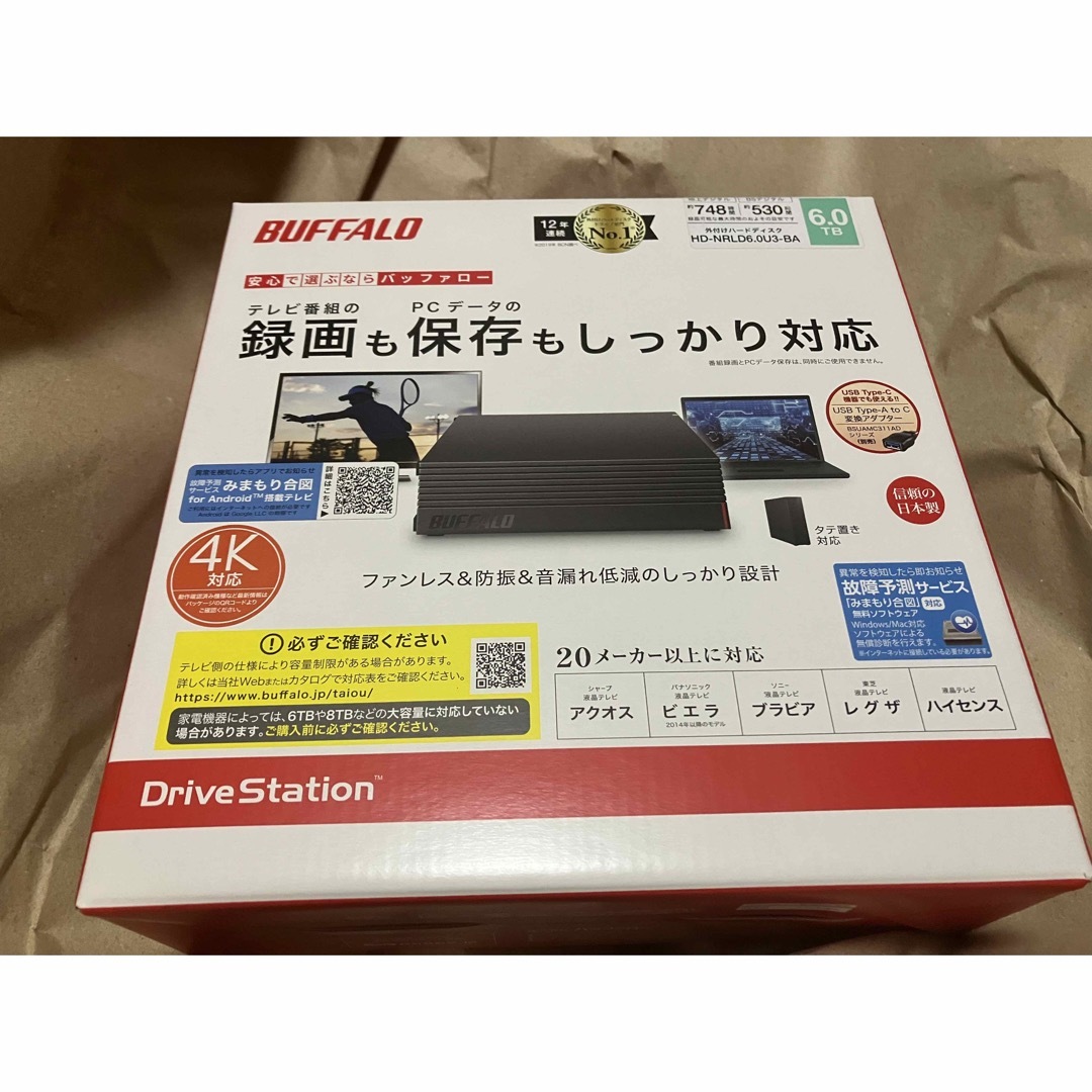 BUFFALO 外付けHDD HD-NRLD6.0U3-BABUFFALOメーカー型番