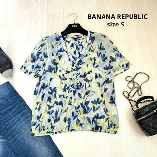 バナナリパブリック(Banana Republic)のBANANA REPUBLIC バナナリパブリック　総柄シャツ　シャツ　ブラウス(シャツ/ブラウス(半袖/袖なし))