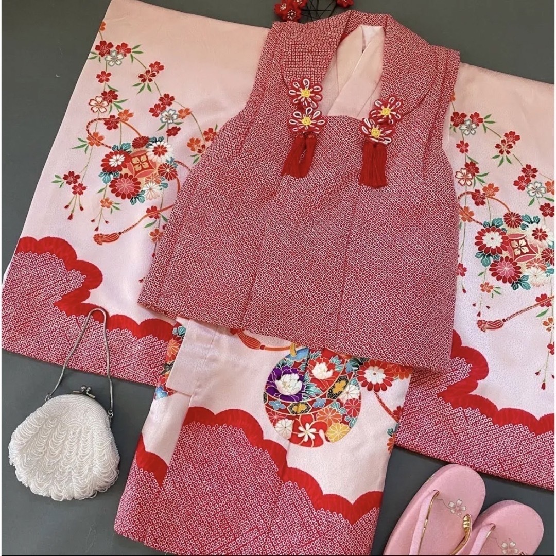 美品 七五三 3歳 被布とお着物セットの通販 by りり's shop|ラクマ