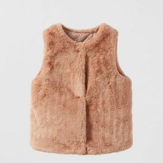 ザラ(ZARA)のZARA フェイクファー ベスト リバーシブル(毛皮/ファーコート)