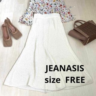 ジーナシス(JEANASIS)のJEANASIS ニットカギ網ロング丈スカート　size FREE(ロングスカート)