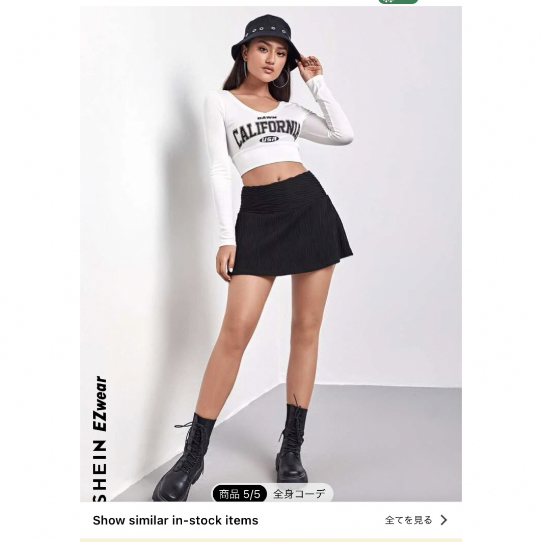 SHEIN ミニフレアスカート レディースのスカート(ミニスカート)の商品写真
