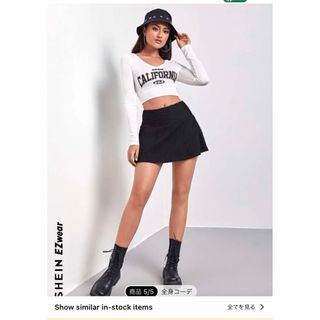 SHEIN ミニフレアスカート(ミニスカート)