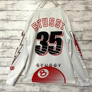 STUSSY ゲームシャツ スリーブプリント ロゴ 8ホール 入手困難 激レア