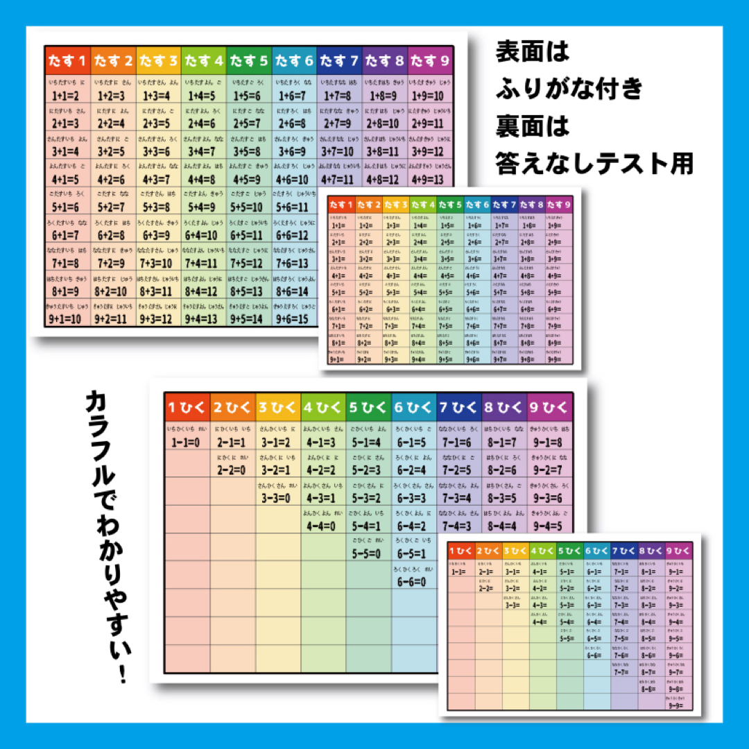 たし算 ひき算 算数　計算　知育教材　幼児教育 キッズ/ベビー/マタニティのおもちゃ(知育玩具)の商品写真