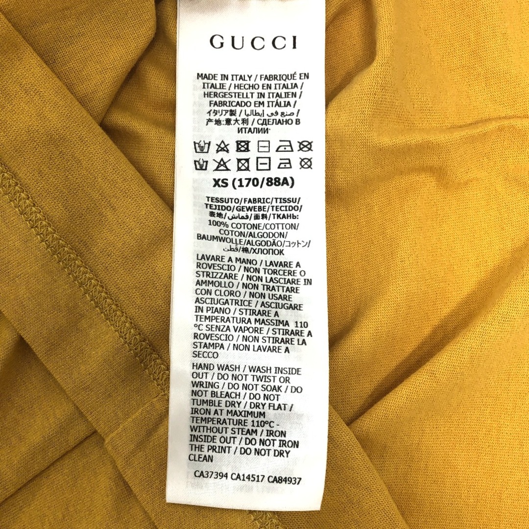 Gucci(グッチ)のグッチ GUCCI THE NORTH FACE コラボ 616036 半袖Ｔシャツ コットン マスタード イエロー 未使用 レディースのトップス(Tシャツ(半袖/袖なし))の商品写真