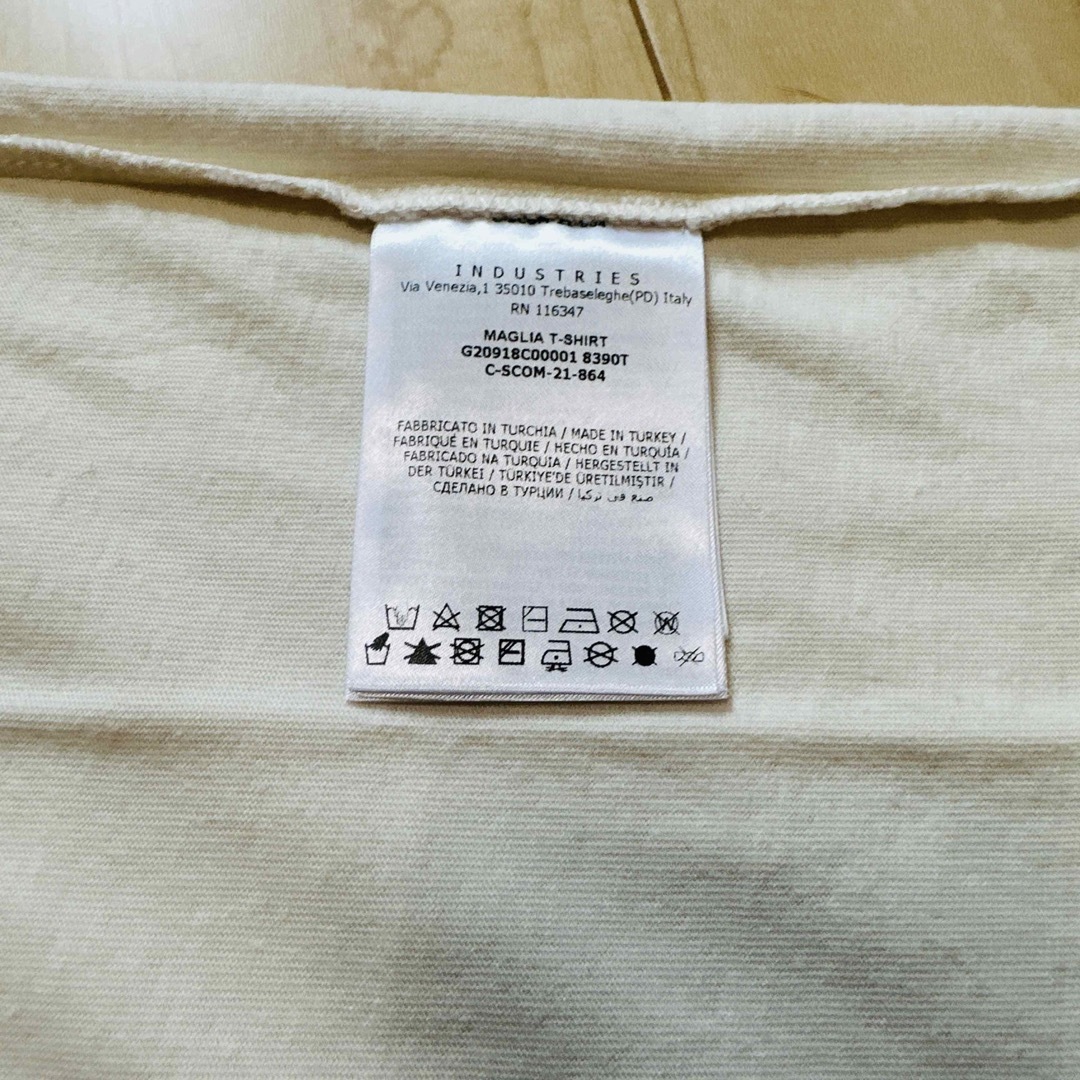 【超美品】モンクレール　Tシャツ　ホワイトベージュ　Sサイズ