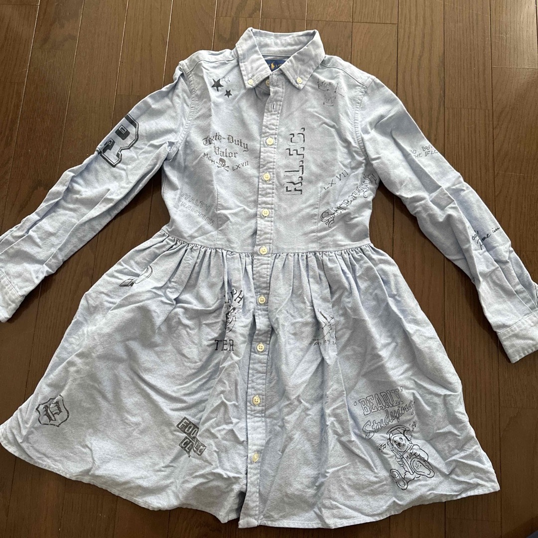 Ralph Lauren(ラルフローレン)のラルフローレン　キッズ　デニムワンピース　140 キッズ/ベビー/マタニティのキッズ服女の子用(90cm~)(ワンピース)の商品写真