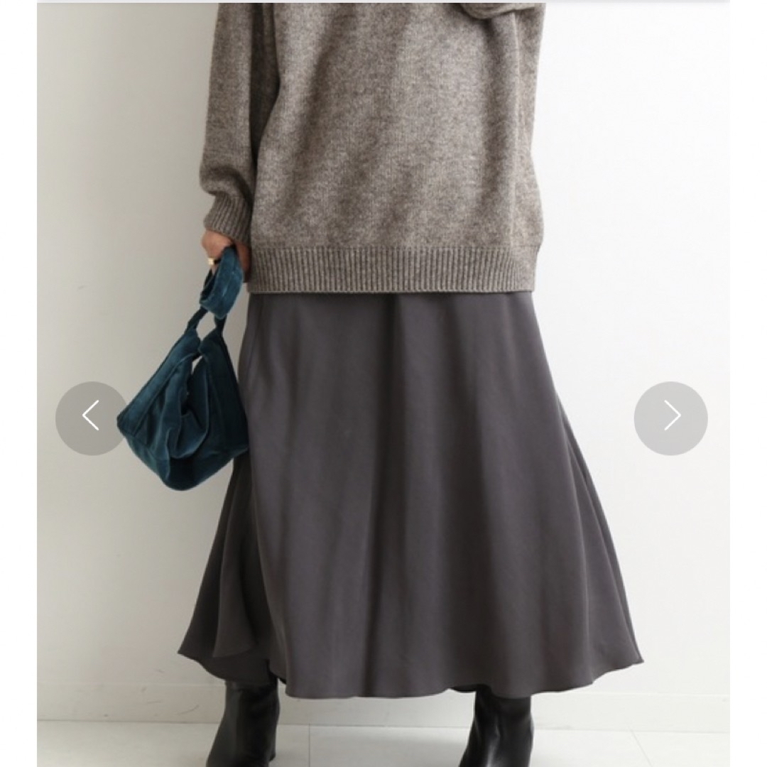 IENA 20AW フィブリルフレアスカート グレー 38