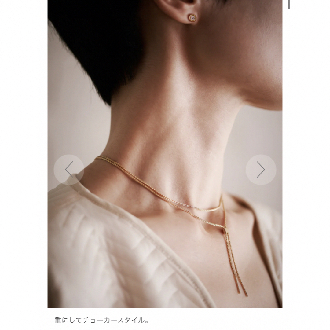 ESTNATION(エストネーション)のtalkative Necklace WISH Spiga11 80CM K18 レディースのアクセサリー(ネックレス)の商品写真