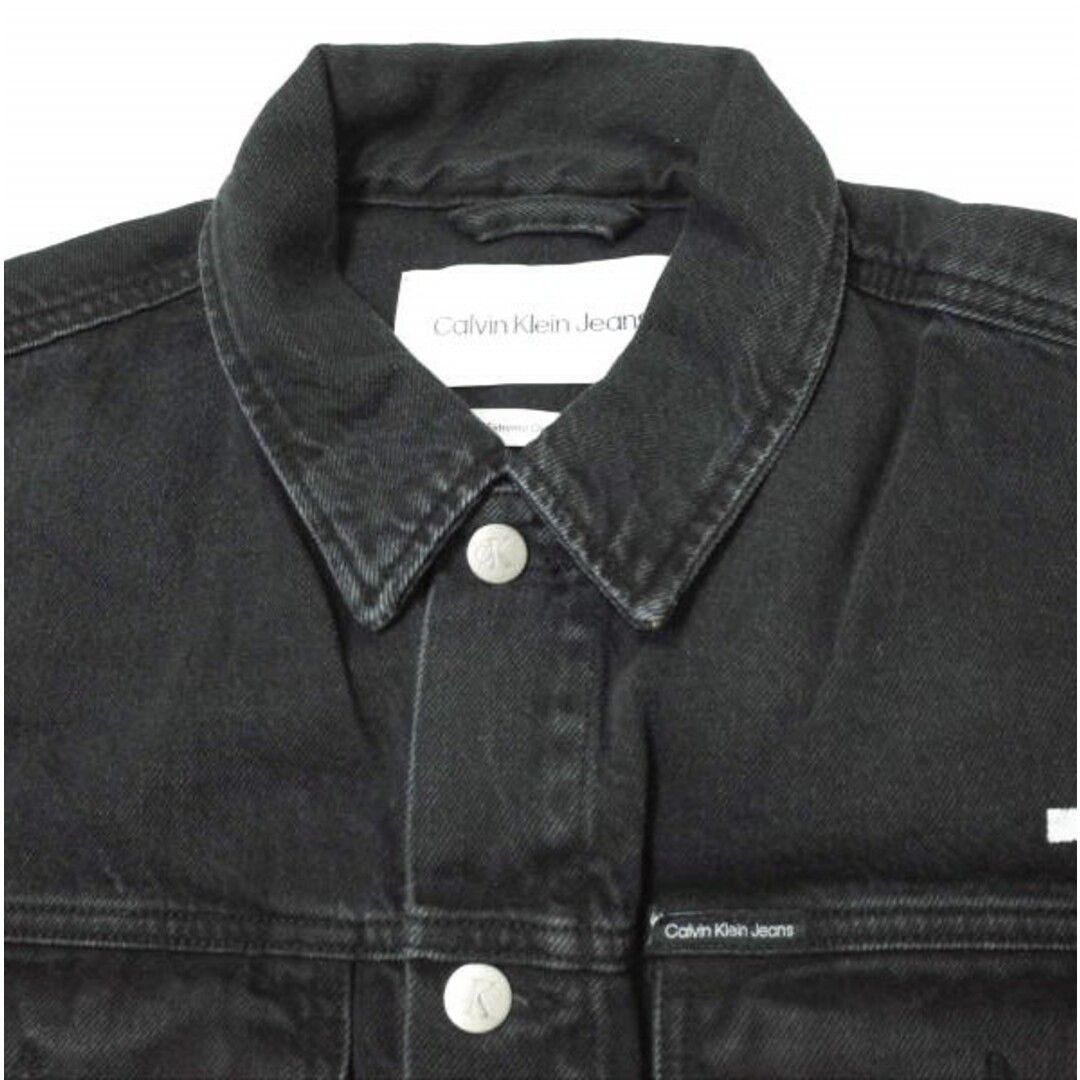 Calvin klein Jeans カルバンクラインジーンズ Extreme Oversized Denim Jacket ロゴペイント オーバーサイズデニムジャケット J319798 M Black Gジャン 3rd アウター【新古品】【Calvin klein Jeans】 4