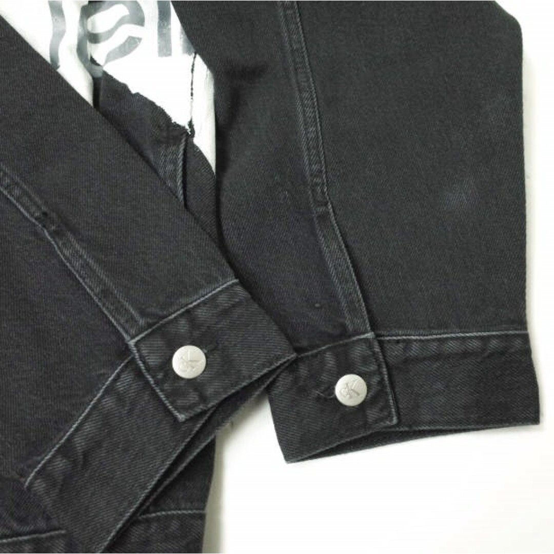 Calvin klein Jeans カルバンクラインジーンズ Extreme Oversized Denim Jacket ロゴペイント オーバーサイズデニムジャケット J319798 M Black Gジャン 3rd アウター【新古品】【Calvin klein Jeans】 6