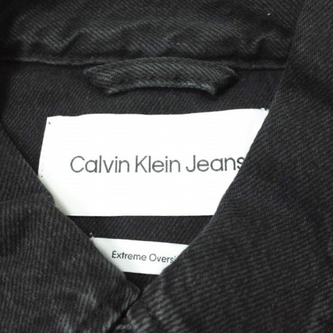 Calvin klein Jeans カルバンクラインジーンズ Extreme Oversized Denim Jacket ロゴペイント オーバーサイズデニムジャケット J319798 M Black Gジャン 3rd アウター【新古品】【Calvin klein Jeans】 7