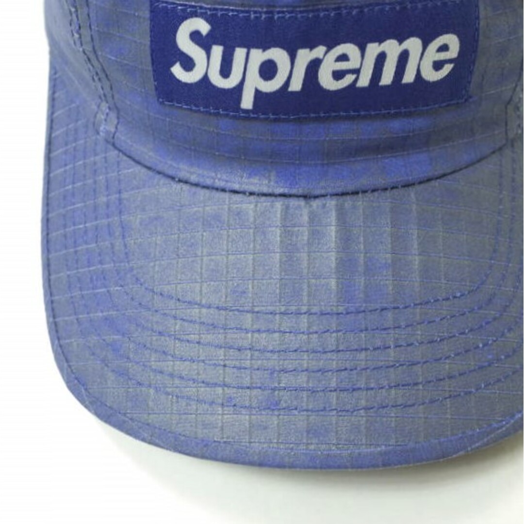 SUPREME シュプリーム 23AW アメリカ製 Distressed Ripstop Camp Cap  デストレステッドリップストップキャンプキャップ ONE SIZE Blue WEEK1 Box Logo ボックスロゴ ジェットキャップ  帽子【新古品】【中古】【SUPREME】