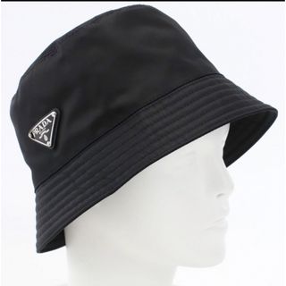 PRADA - PRADA プラダ NYLON BUCKET HAT ロゴプレートナイロンバケット