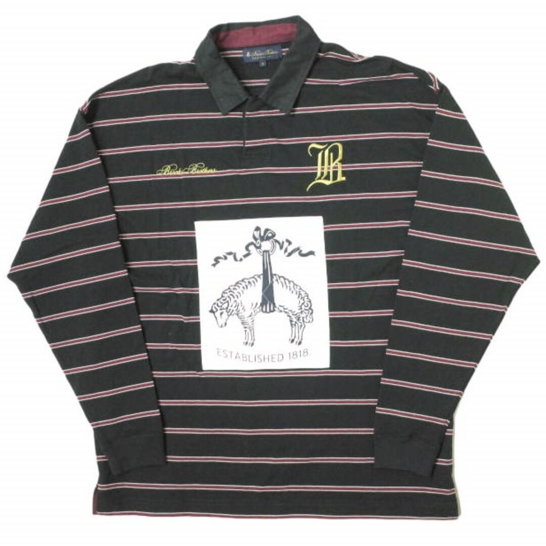 Brooks Brothers x BIOTOP ブルックスブラザーズ ビオトープ 23SS 別注 RUGGER L/S SHIRTS ボーダーラガーシャツ 100207147 M ブラック 長袖 ラグビーシャツ トップス【Brooks Brothers × BIOTOP】