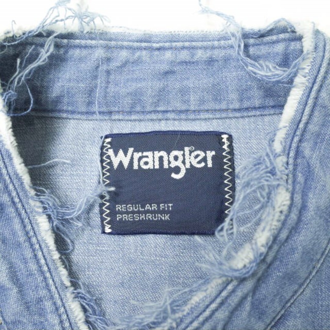 Wrangler(ラングラー)のWrangler x Bshop ラングラー ビショップ 23SS 別注 WESTERN SHIRTS - USED カットオフデニムウエスタンシャツ WS9320 L Indigo 長袖 トップス【中古】【Wrangler × Bshop】 メンズのトップス(シャツ)の商品写真