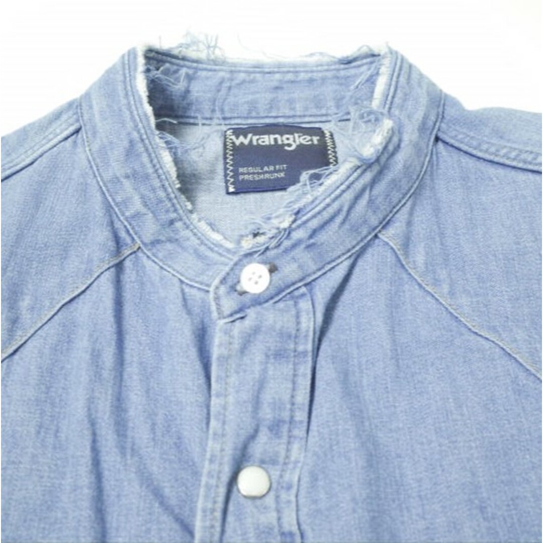 Wrangler(ラングラー)のWrangler x Bshop ラングラー ビショップ 23SS 別注 WESTERN SHIRTS - USED カットオフデニムウエスタンシャツ WS9320 L Indigo 長袖 トップス【中古】【Wrangler × Bshop】 メンズのトップス(シャツ)の商品写真