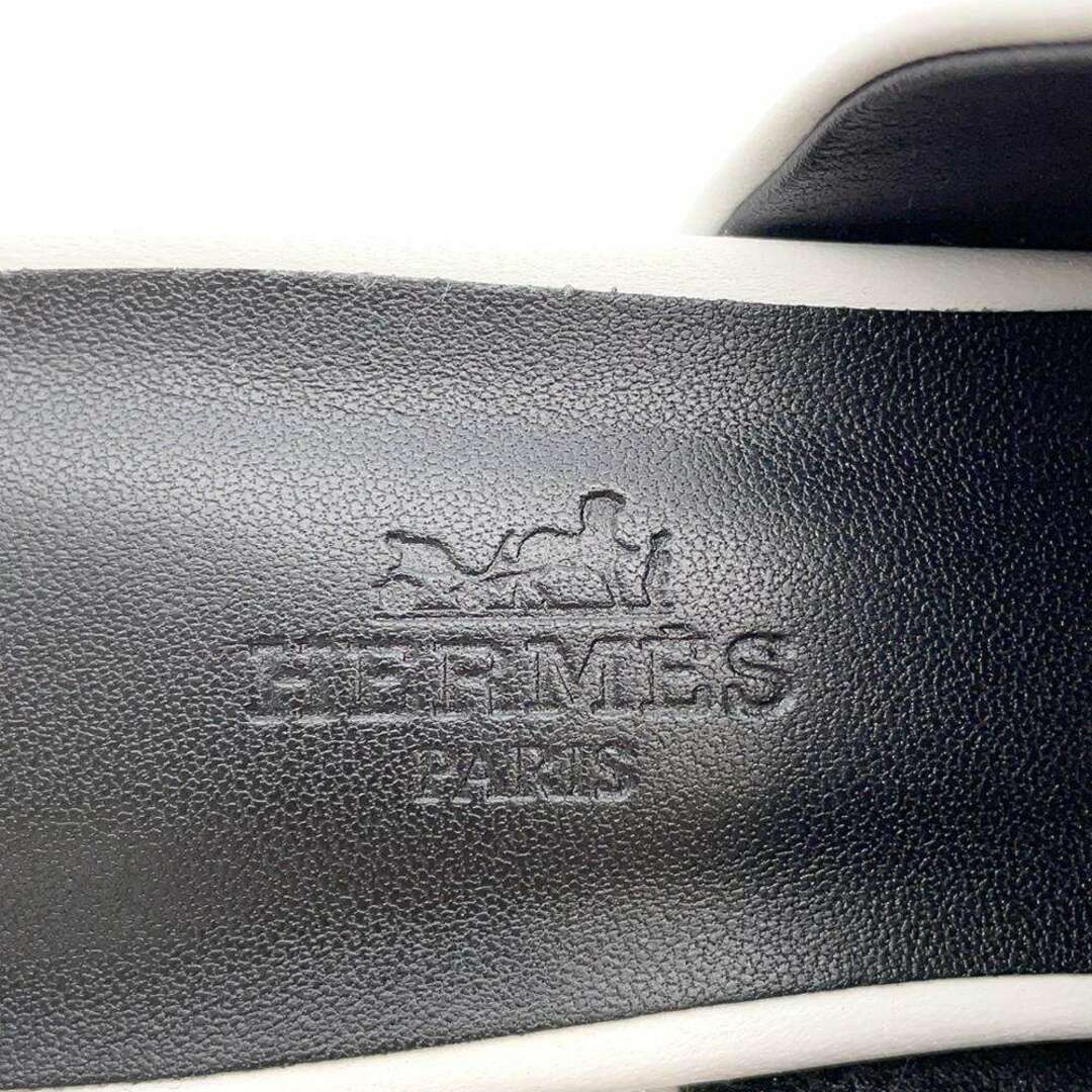 エルメス サンダル シェーヌ・グルメット グロッシー 60 レディース37 1/2 HERMES 靴 シェーヌ・ダンクル 白