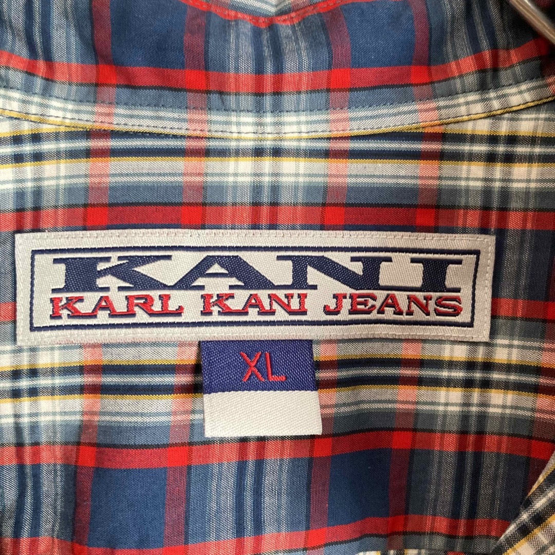 トップス美品 KARL KANI JEANS カールカナイジーンズ XL チェックシャツ