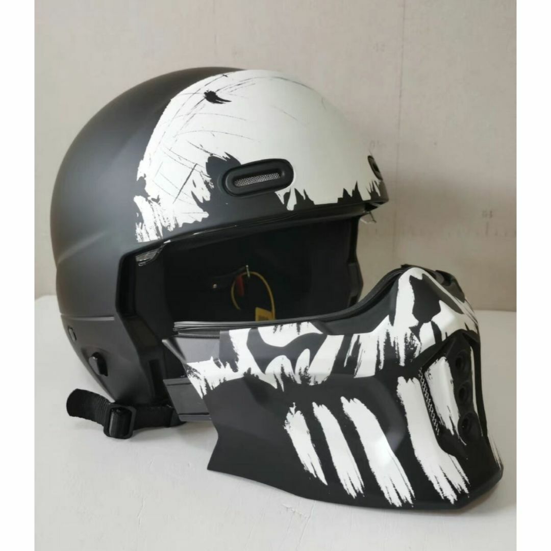 バイク オンロード フルフェイスヘルメット 柄1# 別売シールドあり Lサイズ