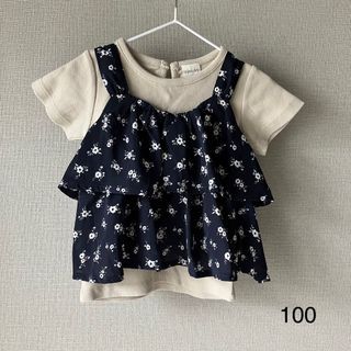 《loulou ami》カットソー　Tシャツ　シフォン　女の子　100(Tシャツ/カットソー)