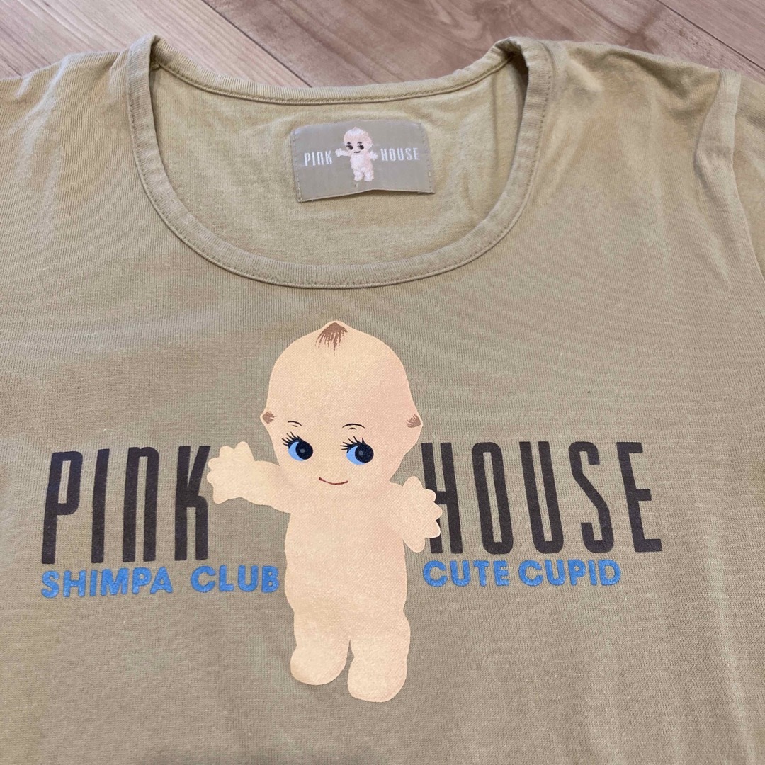 PINK HOUSE(ピンクハウス)のピンクハウス　キューピー　Tシャツ　黄土色 レディースのトップス(Tシャツ(半袖/袖なし))の商品写真