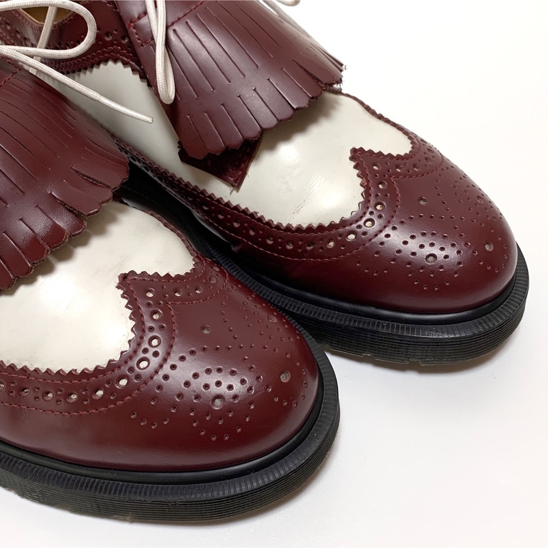 Dr.Martens(ドクターマーチン)の☆希少 ドクターマーチン バイカラー ウイングチップ フリンジ レザー シューズ メンズの靴/シューズ(ブーツ)の商品写真