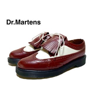 ドクターマーチン(Dr.Martens)の☆希少 ドクターマーチン バイカラー ウイングチップ フリンジ レザー シューズ(ブーツ)