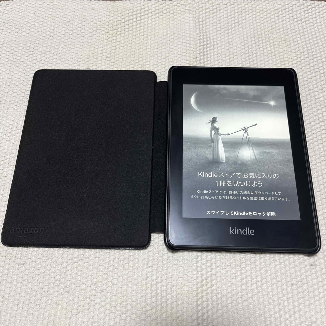 Amazon(アマゾン)のKindle Paperwhite 10世代 カバー+保護フィルム付 スマホ/家電/カメラのPC/タブレット(電子ブックリーダー)の商品写真